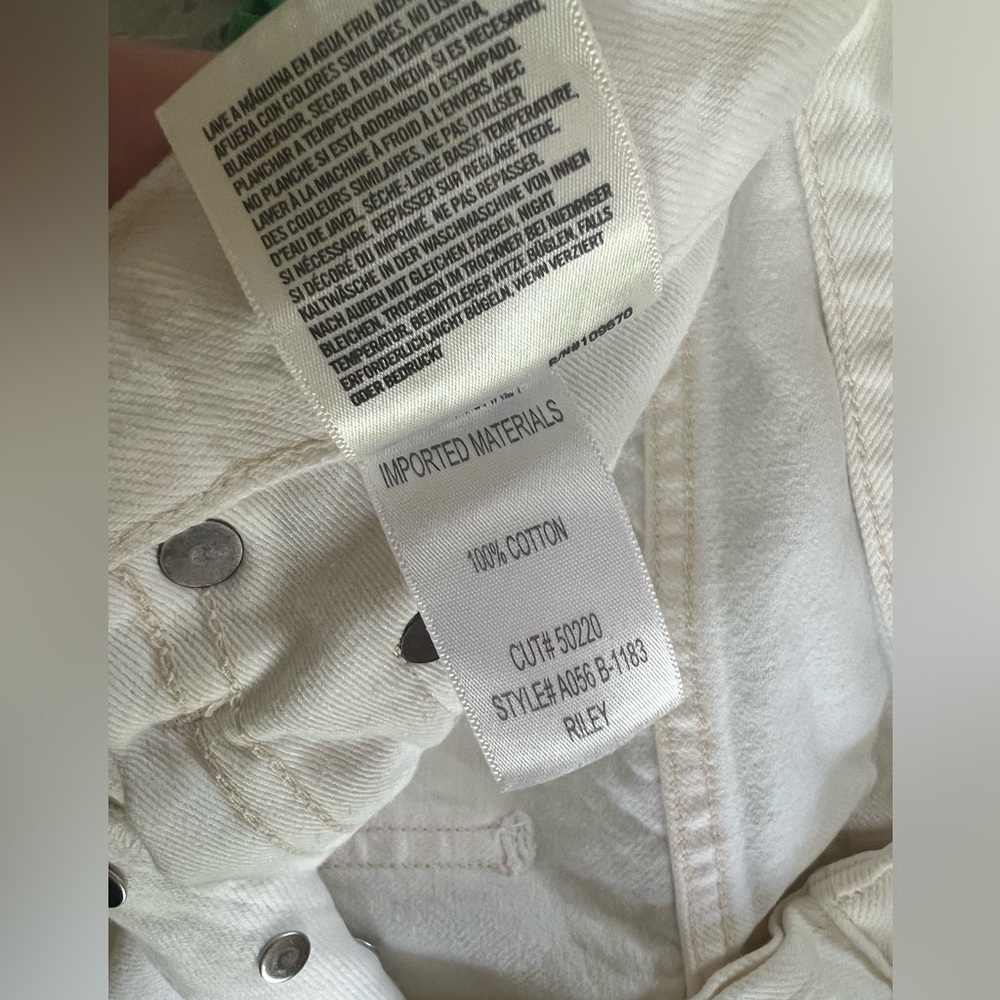 AGOLDE Riley High Rise Straight Crop in Escalate Women’s Size 23 White - Picture 5 of 5